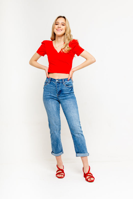 Crop Top Lucía Rojo