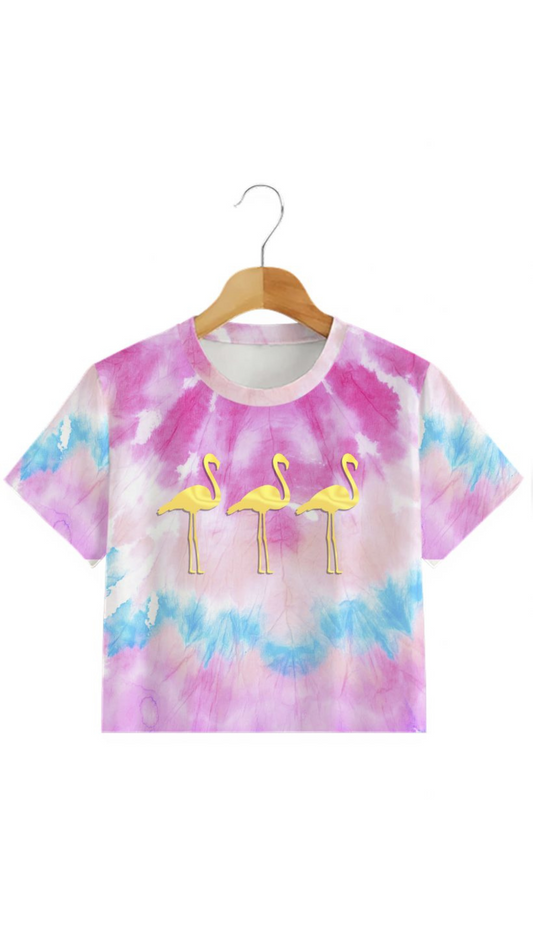 Tie Dye Flamingo - Girls T-Shirt