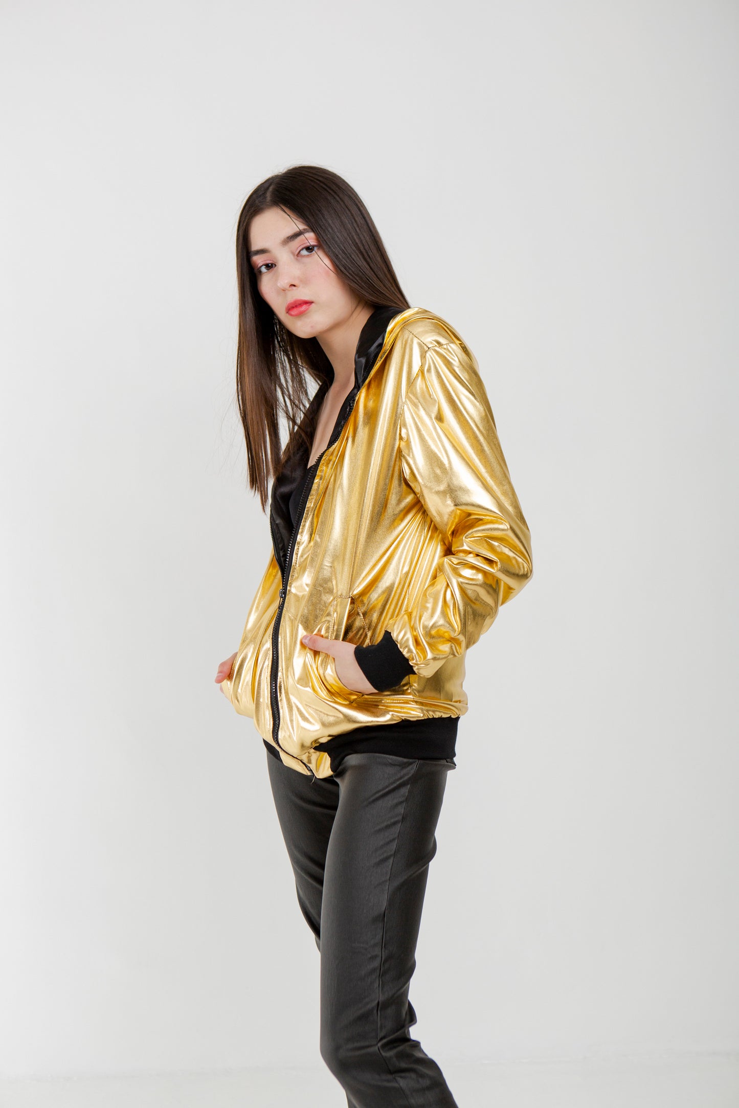 Gold Bomber Jacket