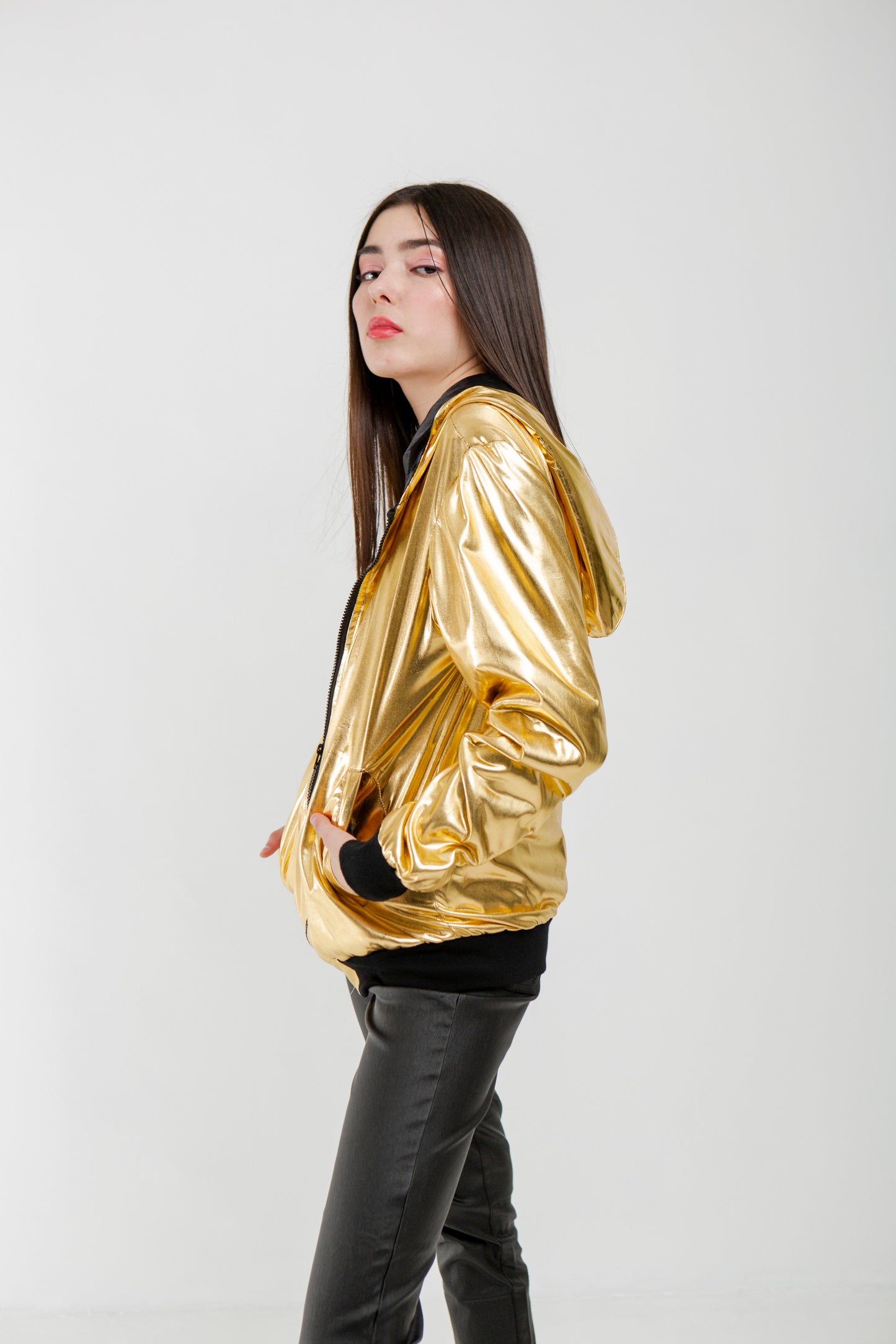 Gold Bomber Jacket